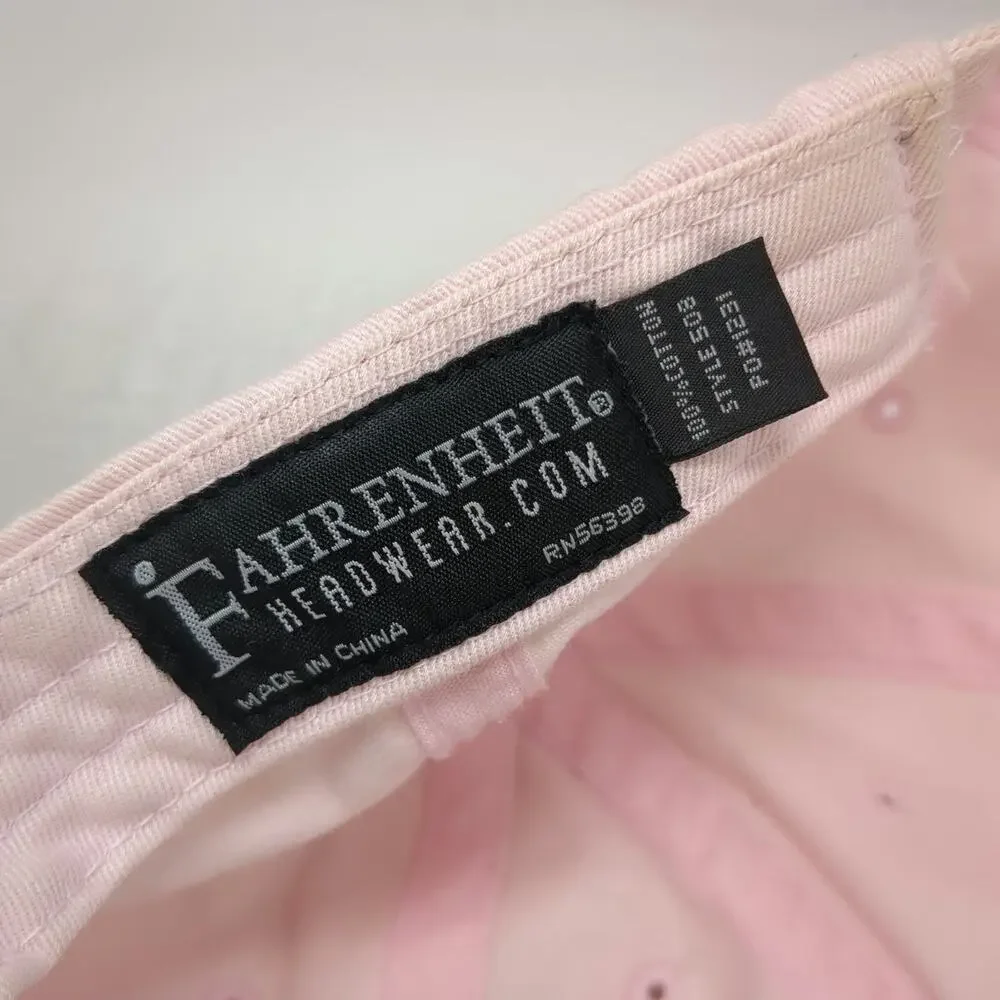 Fahrenheit Baseball Cap Pink One Size Ursuline Embroidered Logo Slideback hat